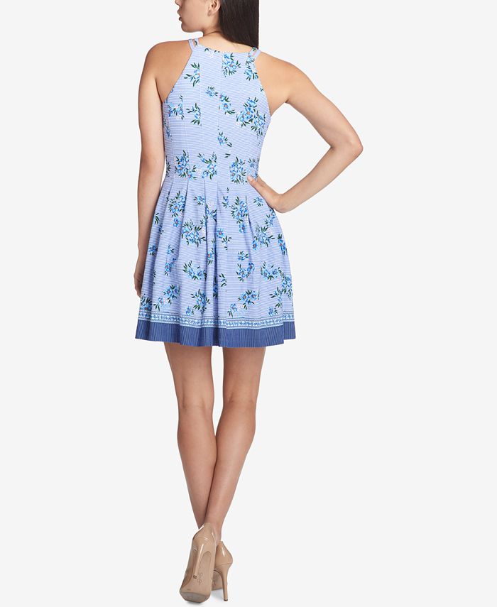 GUESS FloralPrinted Fit & Flare Dress Macy's