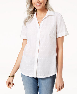 Karen Scott Cotton Shirt, Created for Macy's - Macy's