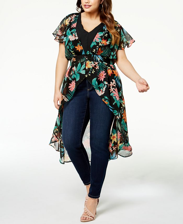 High low duster top sale