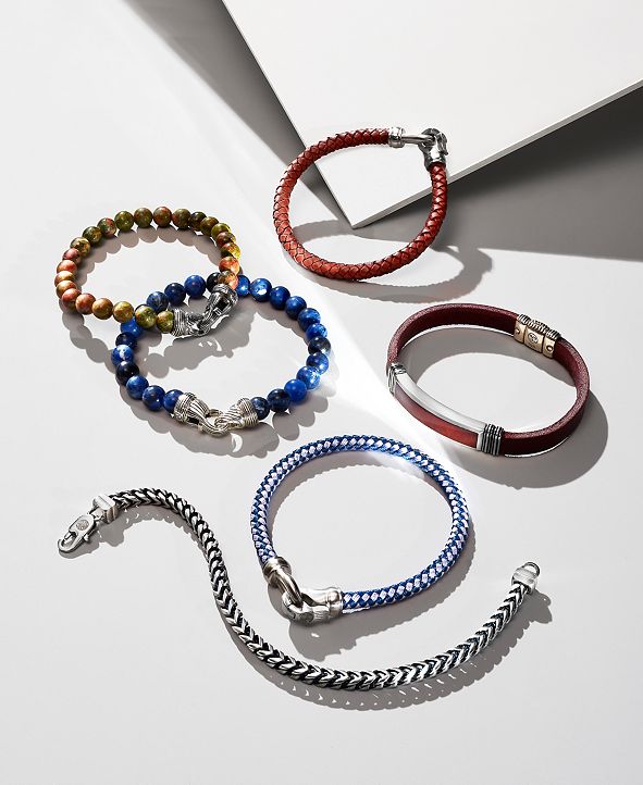 Macys mens leather bracelets clearance