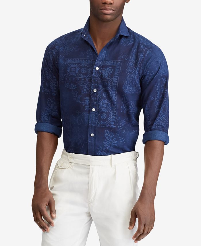 Polo Ralph Lauren Men's Moroccan Print Classic Fit Shirt - Macy's