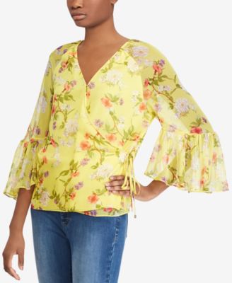 Lauren Ralph Lauren - Sheer-Sleeve Georgette Blouse