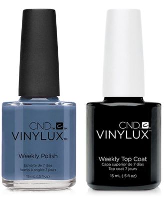 CND - Creative Nail Design Vinylux Denim Patch Nail Polish & Top Coat (Two Items), 0.5-oz.