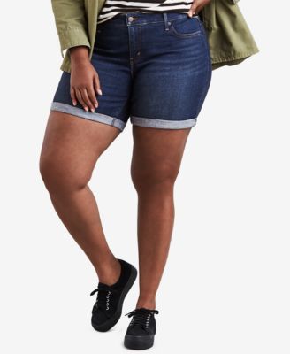 levi's cuffed denim shorts