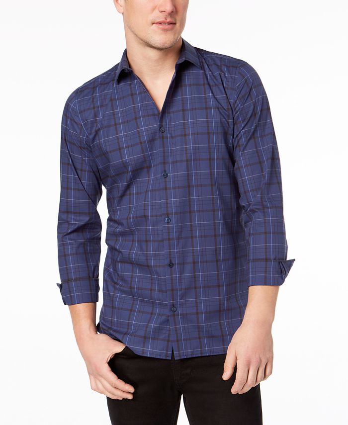 Calvin Klein Men's Infinite Cool Plaid Shirt - Macy's