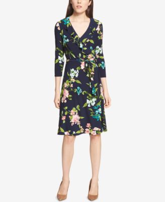 tommy hilfiger floral print wrap dress