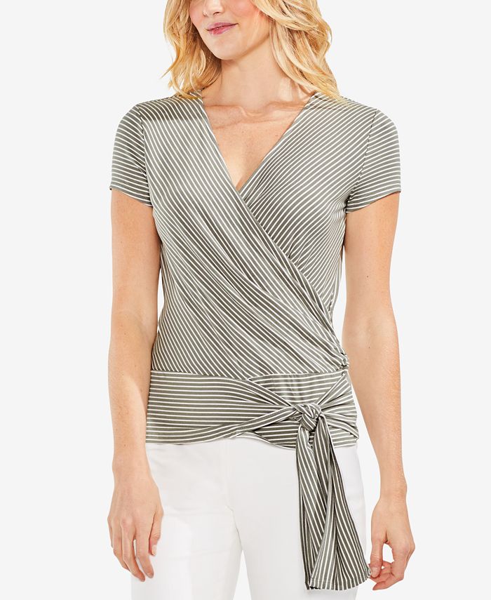 Vince camuto deals faux wrap blouse