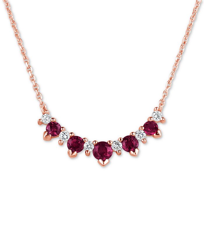 Macy s Ruby 3 4 ct. t.w. Diamond 1 5 ct. t.w. 17