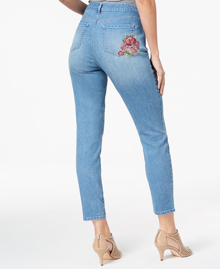 Style & Co Tummy Control Curvy-Fit Skinny Jeans, Created for Macy's ...