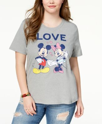 Mighty Fine - Plus Size Minnie & Mickey Mouse T-Shirt
