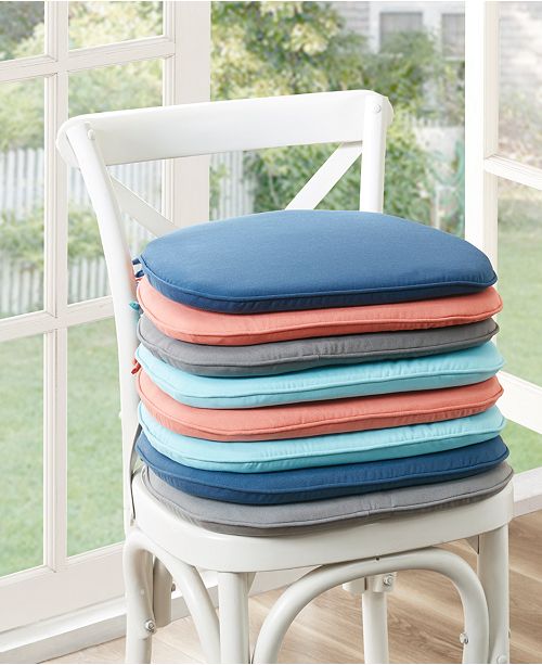 Madison Park Pacifica Solid Weather Resistant Indoor Outdoor Chair Pad Pair With 3m Scotchgard Reviews Decorative Throw Pillows Bed Bath Macy S