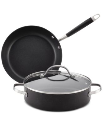Anolon - Advanced 3-Pc. Onyx Hard-Anodized Non-Stick Cookware Set