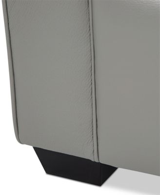 Orid 84" Leather Roll Arm Sofa