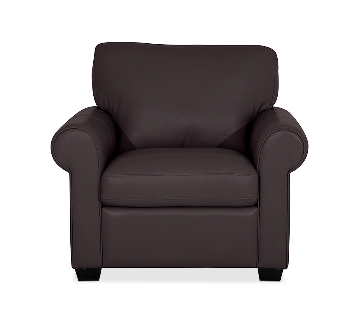 Orid 36" Leather Roll Arm Chair, Created for Macy's