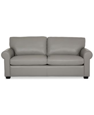 Orid 77" Full Roll Arm Leather Sleeper, Created for Macy's