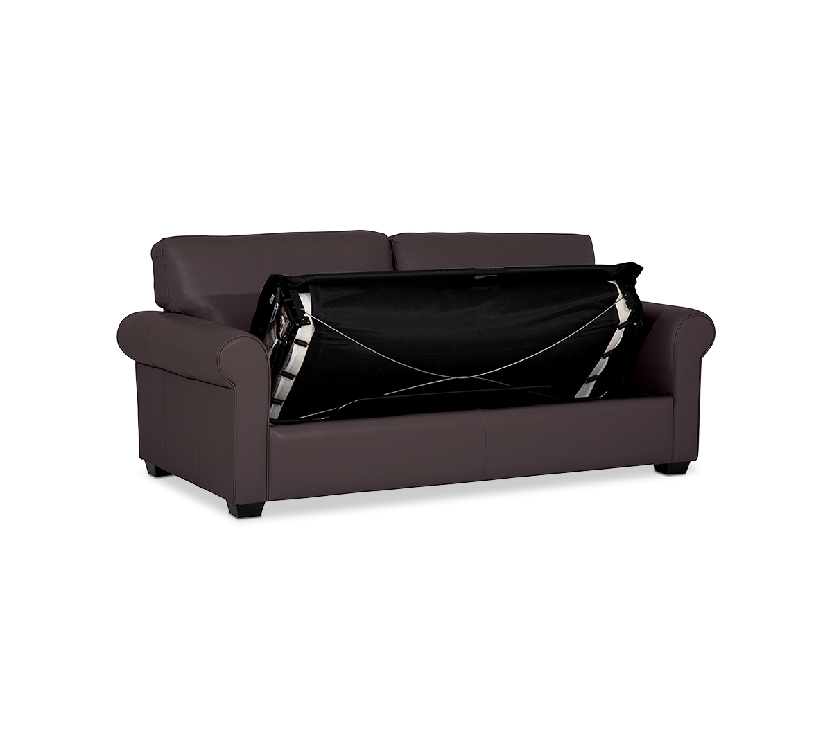 Macy's Orid 77" Full Roll Arm Leather Sleeper, Created For
