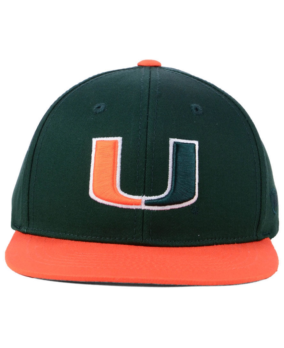 Shop Top Of The World Boys' Miami Hurricanes Maverick Snapback Cap In Green,orange