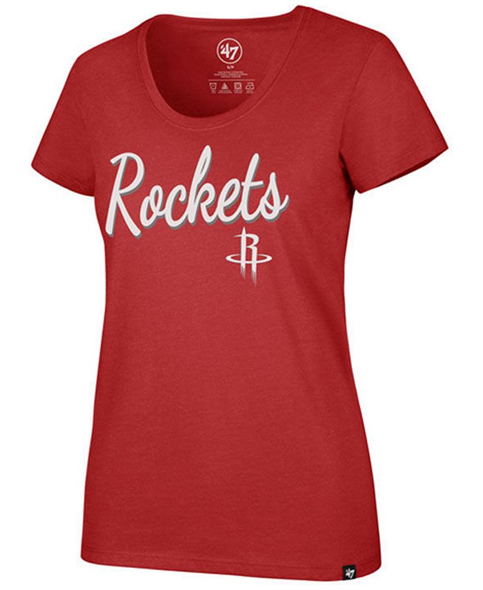 '47 Brand Women's Houston Rockets Script Scoop T-Shirt - Macy's