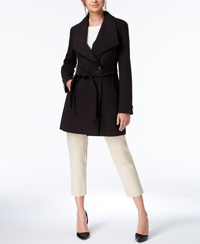 Calvin Klein Asymmetrical Trench Coat - Macy's