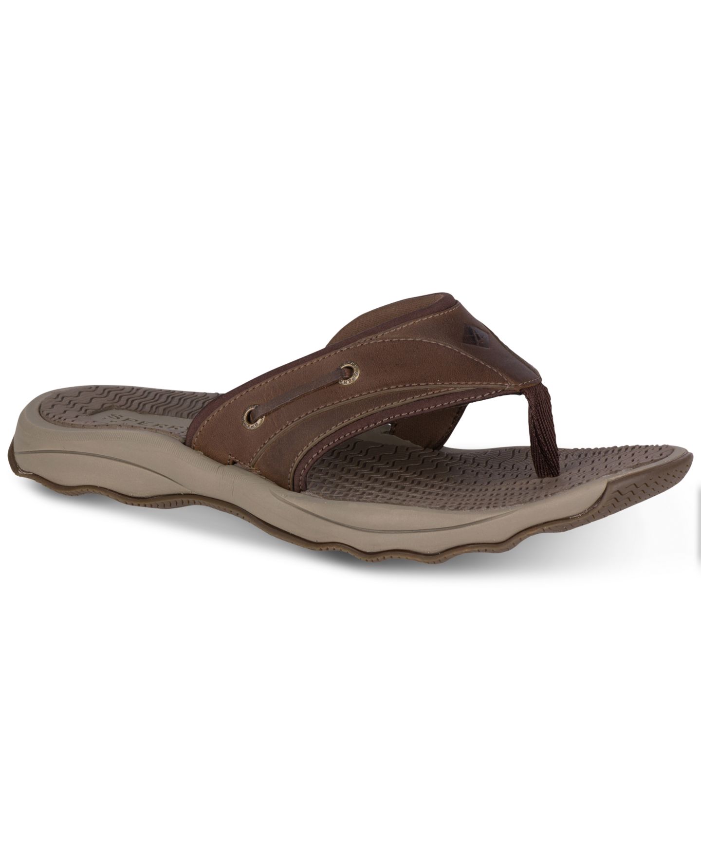 Мужские сандалии Sperry Outerbanks Thong, цвет: Коричневый — фото 1