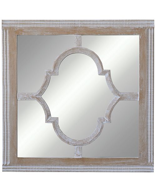 3r Studio Square Wood Glass Wall Mirror Reviews All Mirrors Home Decor Macy S