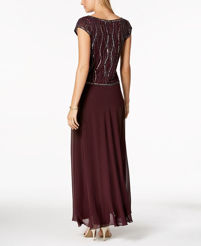 J Kara Beaded-Bodice A-Line Gown & Reviews - Dresses - Women - Macy's