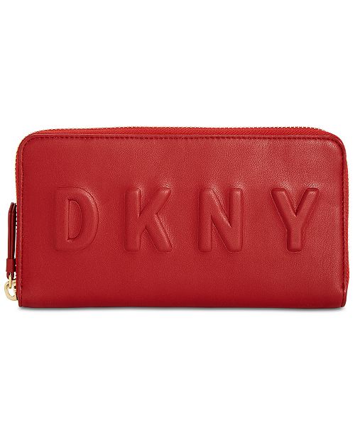 DKNY Zip Around Logo Wallet, Created for Macy's & Reviews Handbags