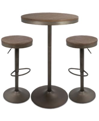 Lumisource - Dakota 3-Pc. Pub Set, Quick Ship