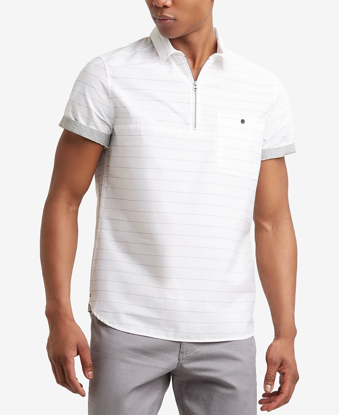 Kenneth Cole Kenneth Cole Men's Striped Popover Shirt & Reviews - Polos ...
