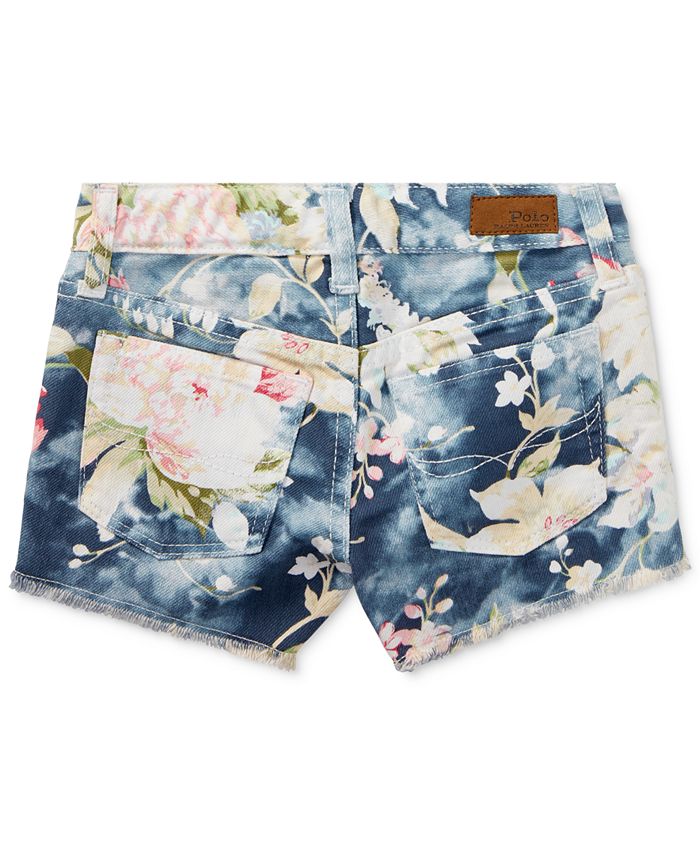 Polo Ralph Lauren Floral-Print Cotton Shorts, Little Girls & Reviews ...