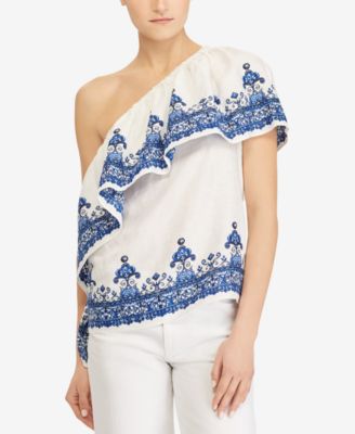 ralph lauren one shoulder top