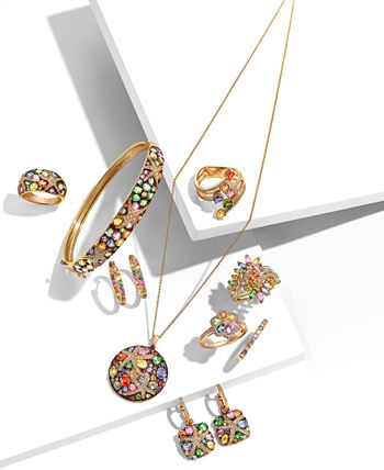 EFFY Collection - Multi-Gemstone Hoop Earrings (1-3/4 ct. t.w.) in 14k Gold or 14k White Gold