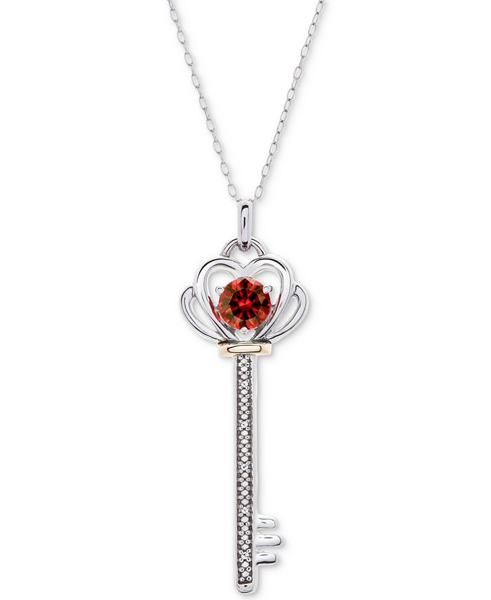 Macys best sale garnet necklace