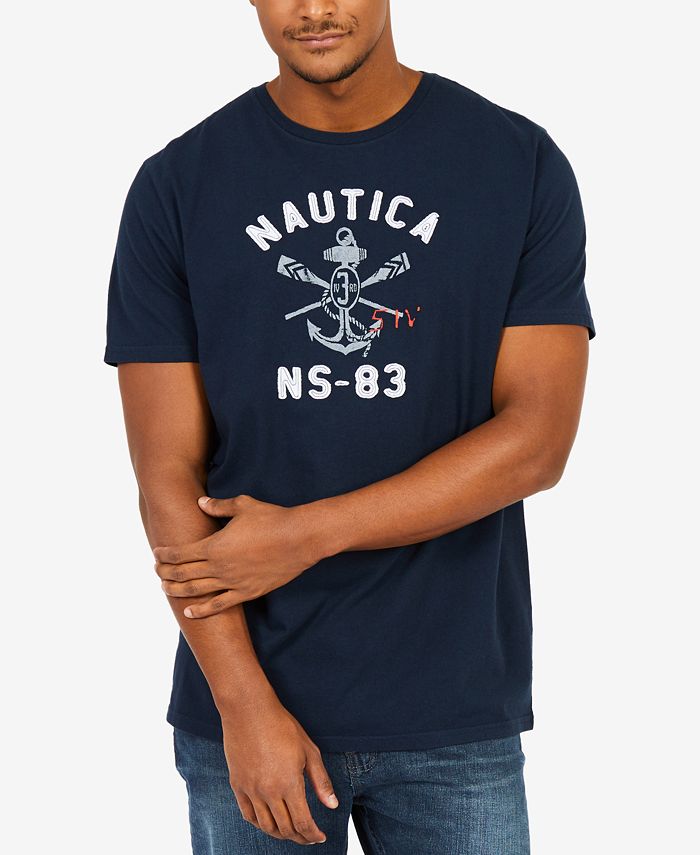 Nautica Men's Big & Tall Crossed Oars Logo-Print T-Shirt & Reviews - T ...