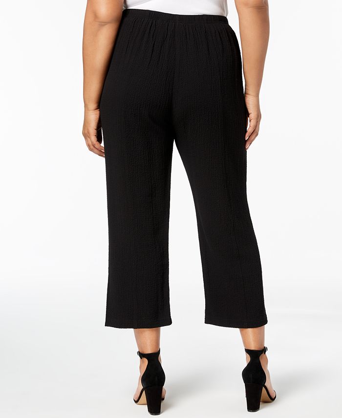 Alfred Dunner Barcelona Plus Size Cropped Crepe Pants - Macy's