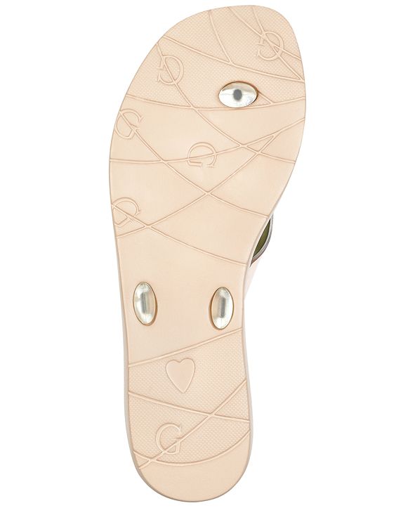 Guess tutu bow flip flops rose gold sales