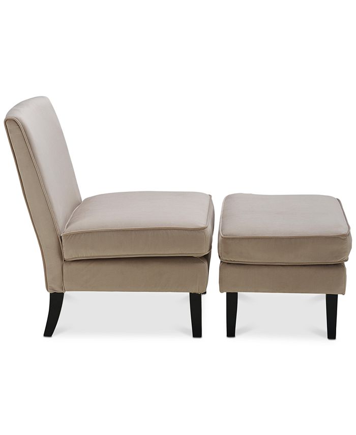 Elle Decor Olivia Accent Chair & Ottoman Set & Reviews Furniture Macy's