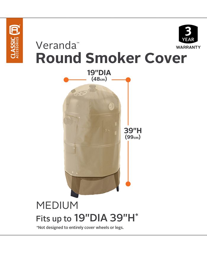 Classic Accessories - Round Smoker Cover, Quick Ship