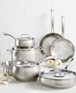 Belgique Stainless Steel 11 Piece Cookware Set with Aluminum-encapsulated Bases