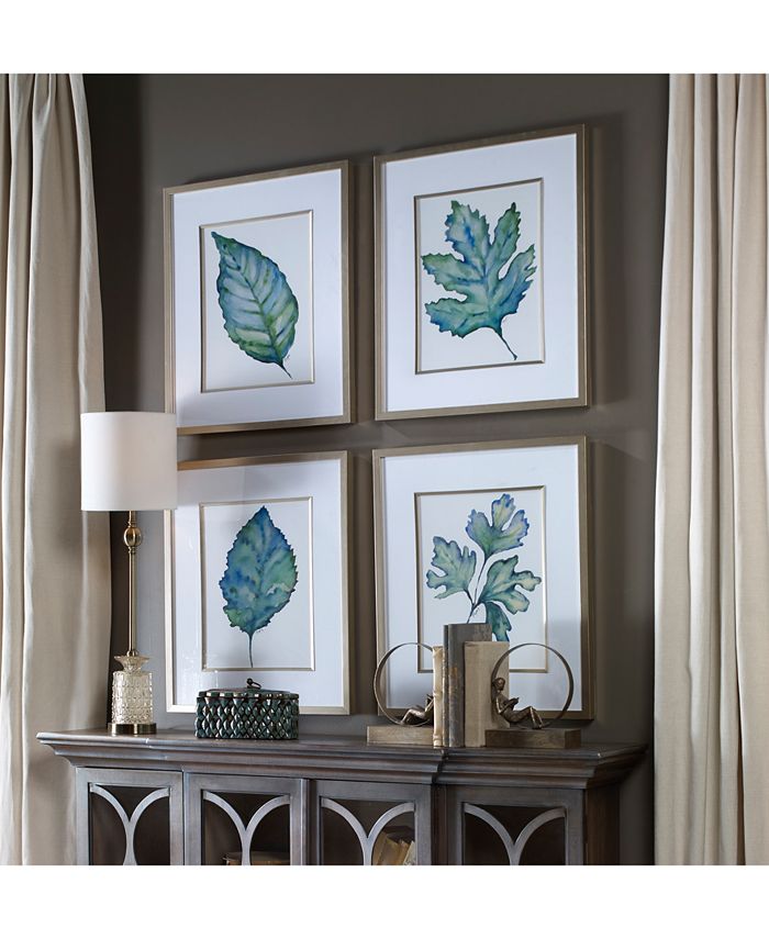 Uttermost Spring Leaves 4Pc. Printed Wall Art Set Macy's