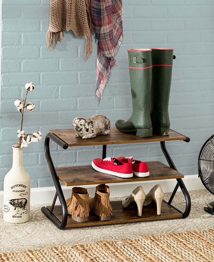 Honey Can Do Rustic 3Level Shoe Rack Macy's