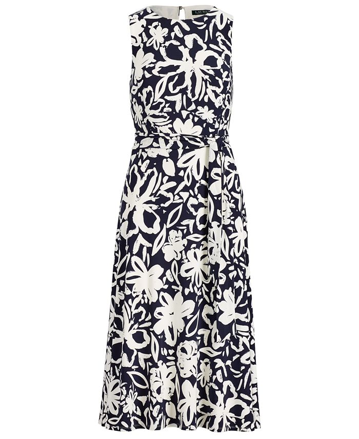 Lauren Ralph Lauren Floral-Print Fit & Flare Dress - Macy's