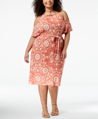 Lucky Brand - Trendy Plus Size Cold-Shoulder Dress