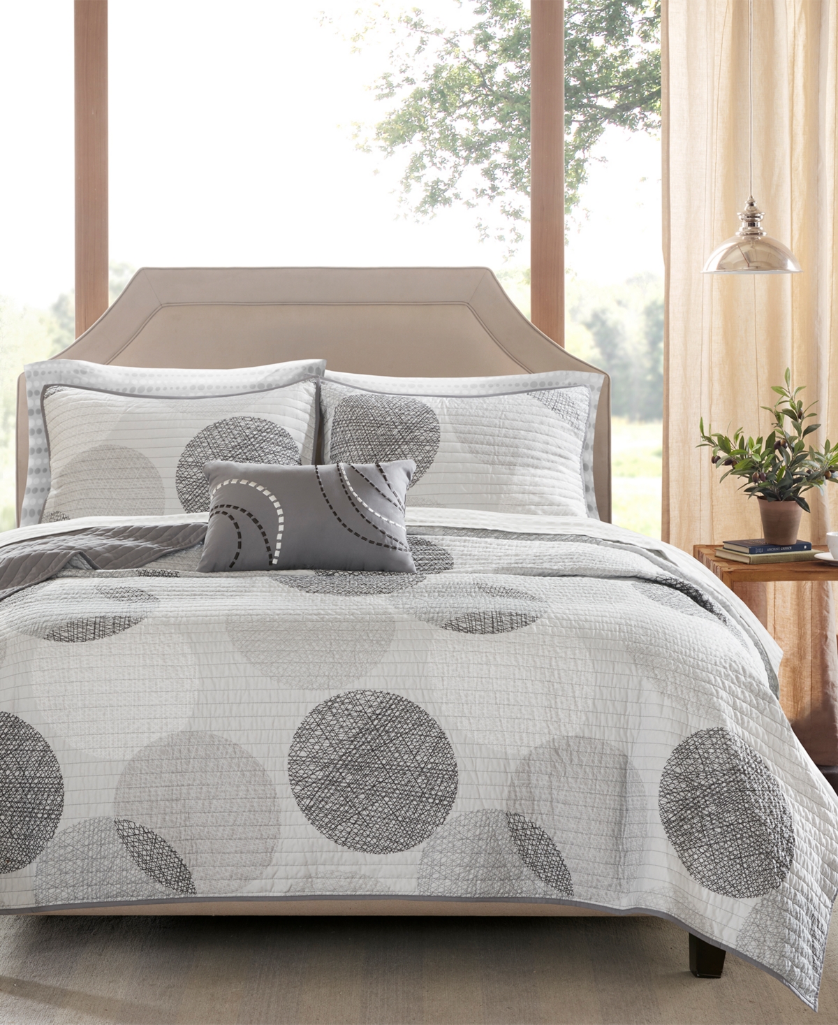 Madison Park Essentials Knowles 8-pc. Quilt Set, Full In Grey