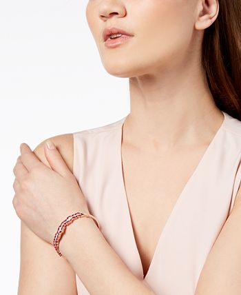 EFFY Collection - Ruby (4-3/8 ct. t.w.) and Diamond (3/4 ct. t.w.) Bangle Bracelet in 14k Rose Gold