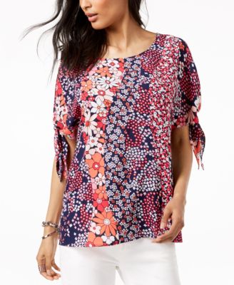 Michael Kors - Printed Split-Sleeve Top
