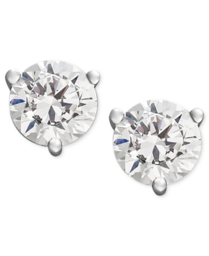 image of Certified Near Colorless Diamond Stud Earrings in 18k White Gold or Gold (1/4 ct. t.w.)