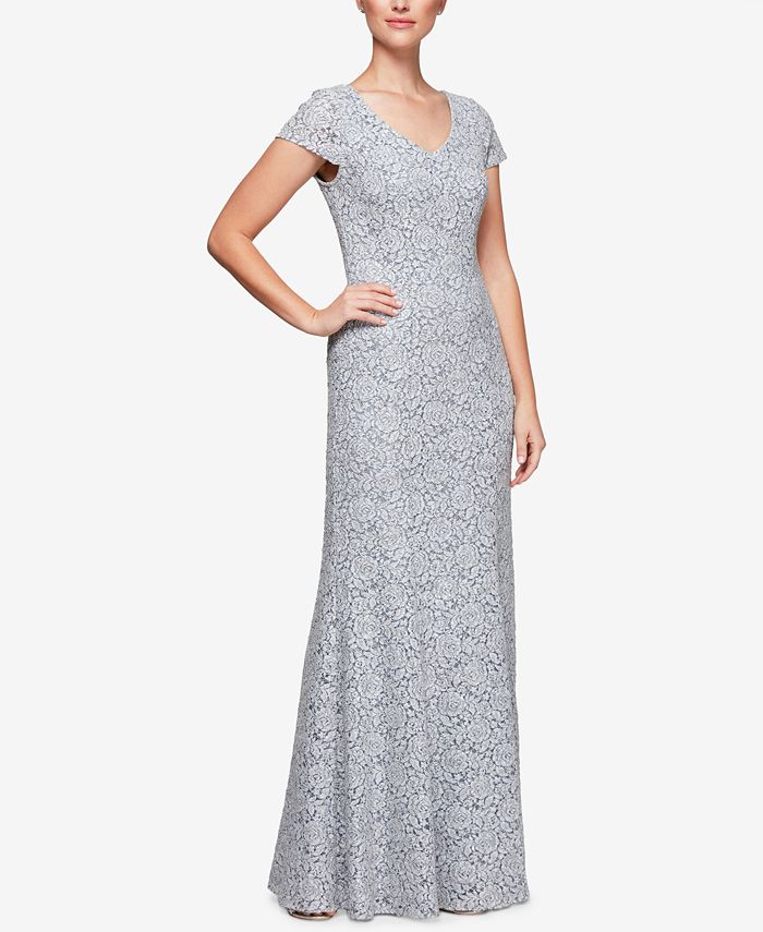 Alex Evenings Corded Floral Lace Gown Macy s