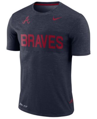 Nike Men's Atlanta Braves Dri-Fit Slub Stripe T-Shirt - Macy's