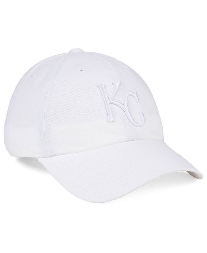 '47 Brand Kansas City Royals White/White CLEAN UP Cap - Macy's